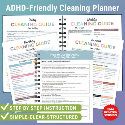 TidyMinds™ ADHD Cleaning Planner